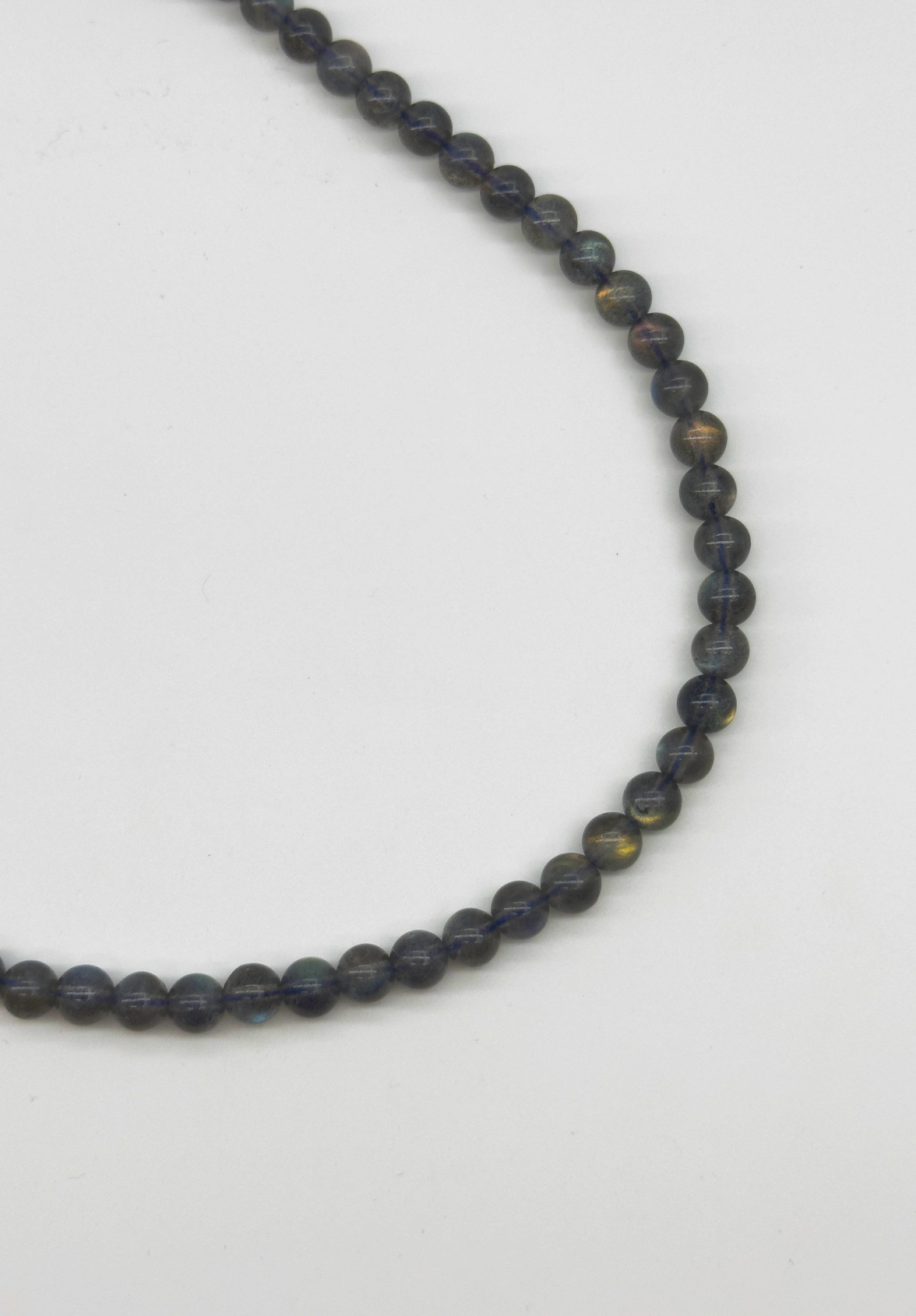 64027 Maansteen Maansteen Quartz Kralenketting | Light Grey