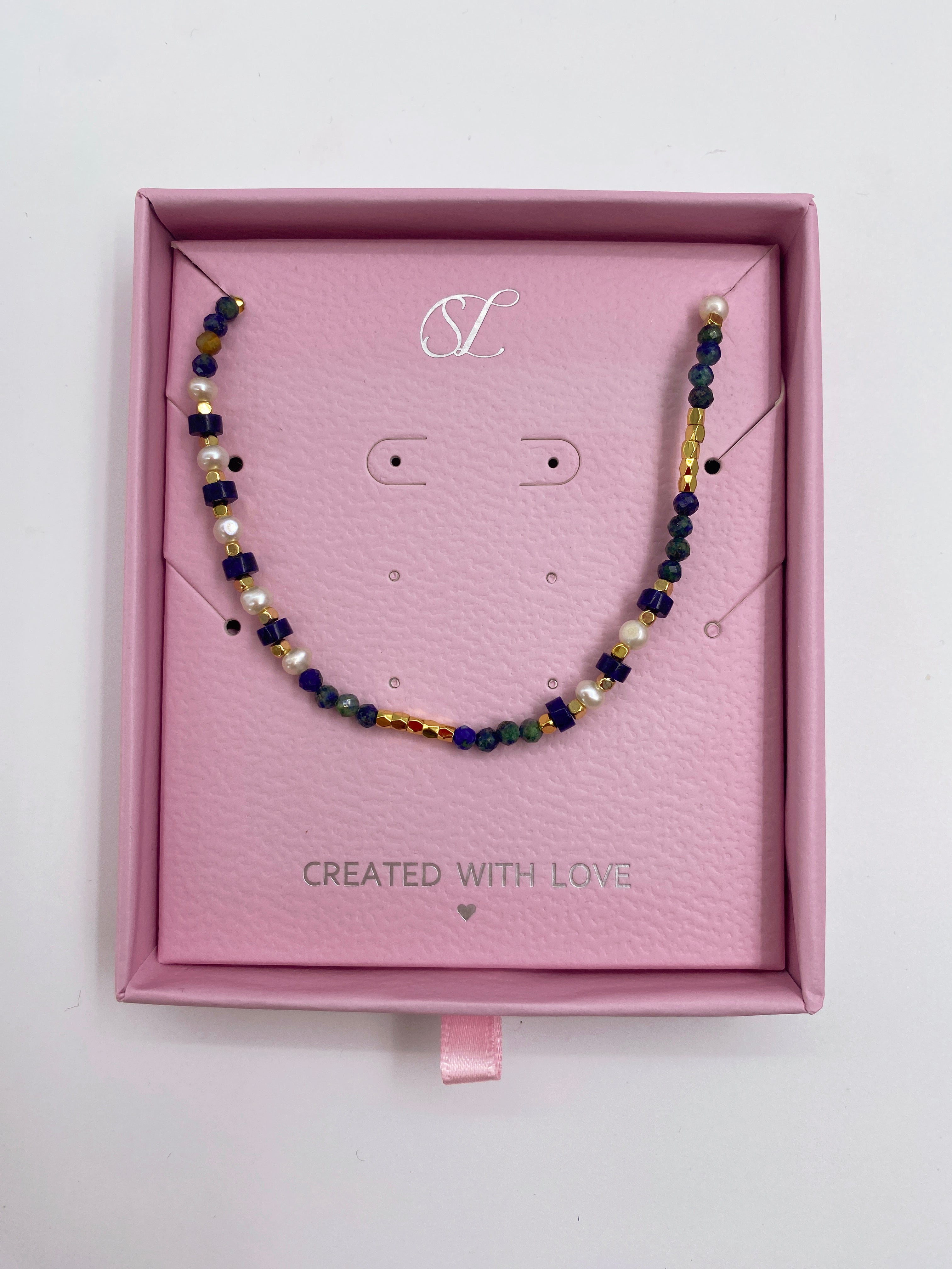 64061 Getinte Kwartsen Kralen Ketting | Muticolour