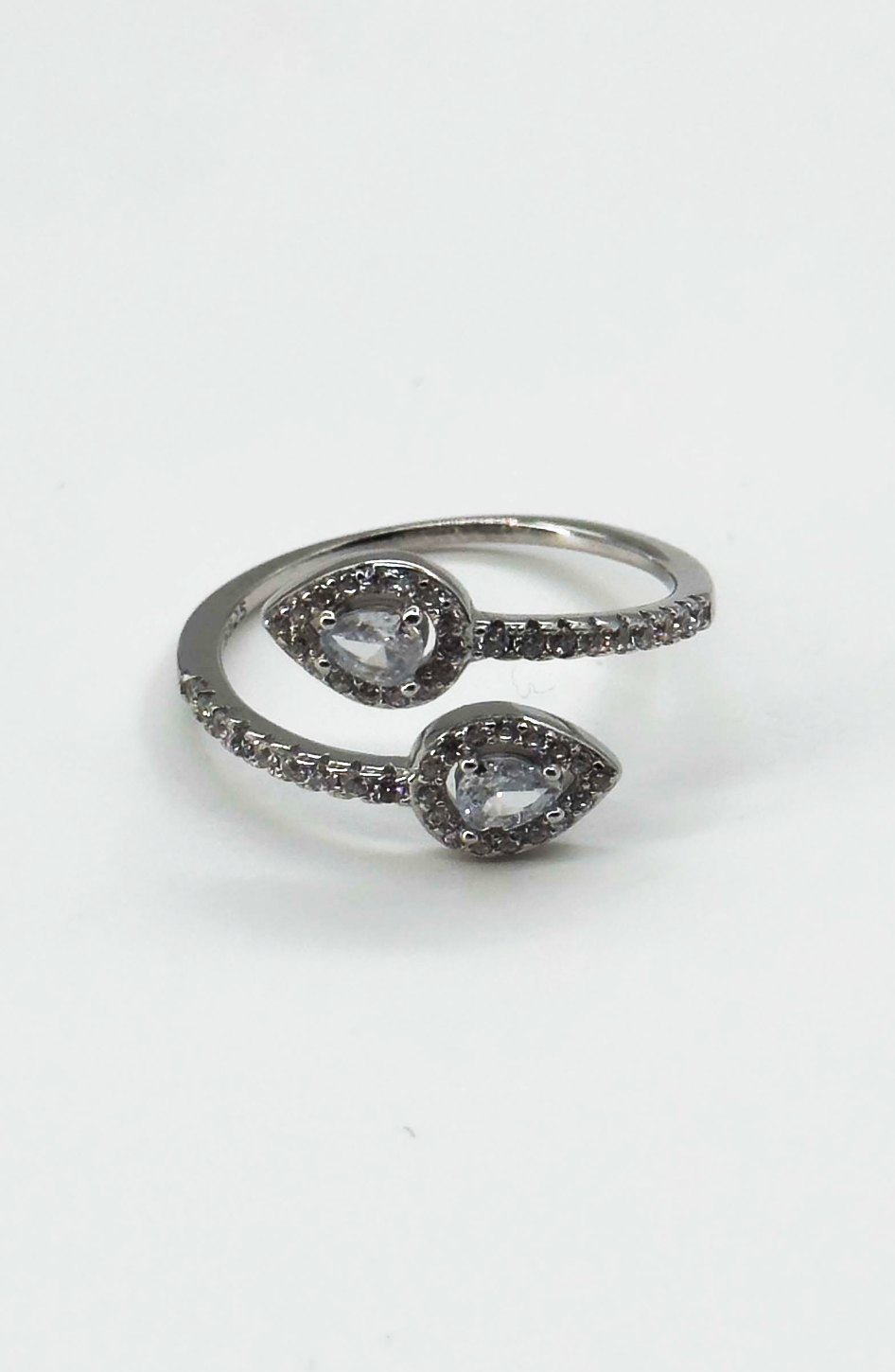 66004 Fijne En Ring Met Zirkonia Kristallen | Silver