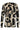 Asymmetrische Drapering top met een Abstracte Print in Zwart en Beige | Sand - Black