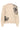 Beige Gebreide Trui met Grote Zwarte Bloemappliqués | Sand - Black