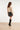 Beige Gebreide Trui met Grote Zwarte Bloemappliqués | Sand - Black