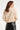 Beige Gebreide Trui met Grote Zwarte Bloemappliqués | Sand - Black
