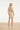 Beige Jurk Met Abstracte Print En Tailleceintuur | Dark Sand - Off White