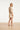 Beige Jurk Met Abstracte Print En Tailleceintuur | Dark Sand - Off White