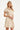 Beige Jurk Met Geborduurde Bloemen En Tailleceintuur | Sand - Dark Sand