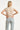 Beige Gebreide Top Met Subtiele Glans En Pailletten Hals | Sand