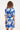 Blauw En Wit Korte Jurk Met Abstracte Bloemenprint | Cobalt - White