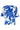 Blauw-Witte Travel Top Met Grafische Bloemenprint | Cobalt - White
