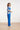 Blauw-Witte Travel Top Met Grafische Bloemenprint | Cobalt - White