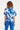 Blauw-Witte Travel Top Met Grafische Bloemenprint | Cobalt - White