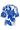 Blauw-Witte Travel Top Met Grafische Bloemenprint | Cobalt - White
