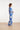 Blauw En Wit Top Met Bloemenprint En Strikdetails | Cobalt - White