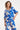 Blauw En Wit Top Met Bloemenprint En Strikdetails | Cobalt - White