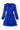 Blauwe Jurk Met Bloemenstructuur En Ruffle Zoom | Cobalt
