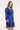 Blauwe Jurk Met Bloemenstructuur En Ruffle Zoom | Cobalt