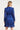 Blauwe Jurk Met Bloemenstructuur En Ruffle Zoom | Cobalt