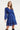 Blauwe Jurk Met Bloemenstructuur En Ruffle Zoom | Cobalt