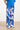 Blauwe Palazzo Broek Met Witte Bloemenprint En Elastische Taille | Cobalt - White