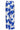 Blauwe Palazzo Broek Met Witte Bloemenprint En Elastische Taille | Cobalt - White