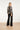 Blouse Met Bladprint En Knoopdetails In Zwart En Ecru | Off White - Black