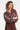 Blouse met Artistieke Bloemenprint in Bruin en Licht blauw | Brown - Light Blue