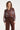 Blouse met Artistieke Bloemenprint in Bruin en Licht blauw | Brown - Light Blue
