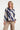 Blouse met Moderne Strepenprint | Navy - Taupe