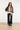 Blouse met Stippenprint en Strikkraag | Off White - Brown
