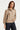 Blouse van Geweven Stof met Geborduurd Bloemdessin | Taupe