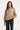 Blouse van Geweven Stof met Geborduurd Bloemdessin | Taupe