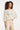 Blouse van Transparante Kant met 3D Bloemendetails | Off White