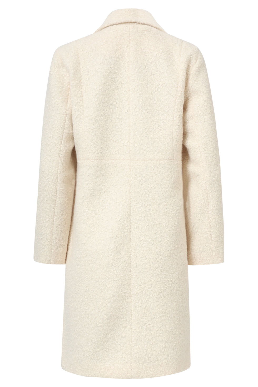 Bouclé Jas Met Parelmoerknopen | White