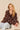 Bruine Gebreide Trui met Stippenpatroon | Brown - Light Blue
