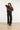 Bruine Gebreide Trui met Stippenpatroon | Brown - Light Blue