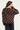 Bruine Gebreide Trui met Stippenpatroon | Brown - Light Blue