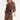 Bruine Jurk Met Goudkleurig Borduursel En Tailleceintuur | Brown