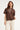 Chocoladebruin T-shirt met Geborduurd Bladmotief | Brown
