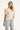 Crème Broderie Top Met Korte Mouwen En Scallop Zoom | Off White