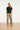 Crème Wide Leg Broek Met Zwart Grafisch Patroon | Sand - Black
