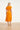 Dames Jurk Met Strikceintuur En Golvende Details | Light Orange - Sand