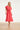 Dames Jurk Met Strikceintuur En Golvende Details | Fuchsia