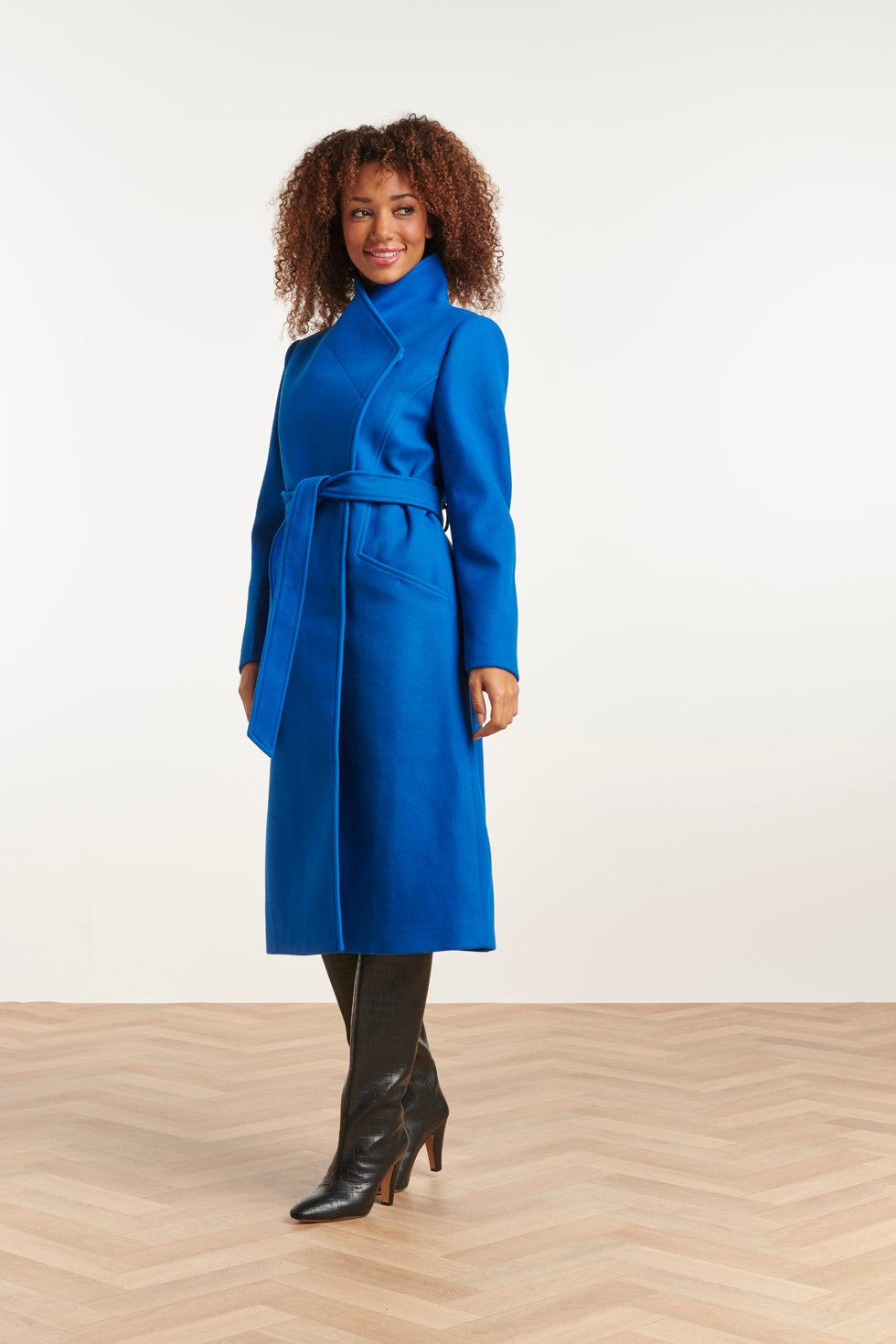 Dames Lange Jas Kobalt - 23617 | Cobalt