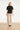 Dames T-Shirt Met Golvende Afwerking | Black - Sand