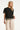 Dames T-Shirt Met Golvende Afwerking | Black - Sand
