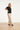 Dames T-Shirt Met Golvende Afwerking | Black - Sand