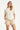 Dames T-Shirt Met Golvende Afwerking | Off White - Sand