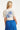 Dames T-Shirt Met Salty Haze Print Voor- En Achterzijde | Off White - Cobalt
