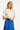 Dames T-Shirt Met Salty Haze Print Voor- En Achterzijde | Off White - Cobalt