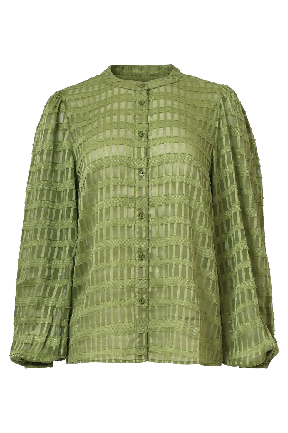 Damesblouse Met Structuur | Army Green